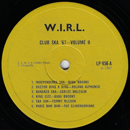Club Ska 67 Vol Two - Various..Baba Brooks..The Ethiopians..The Skatalites..The Clarendonians