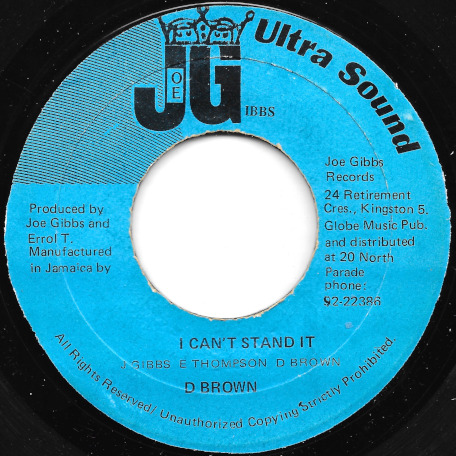 I Can't Stand It / Too Hot Ver - Dennis Brown / Joe Gibbs And The Professionals 