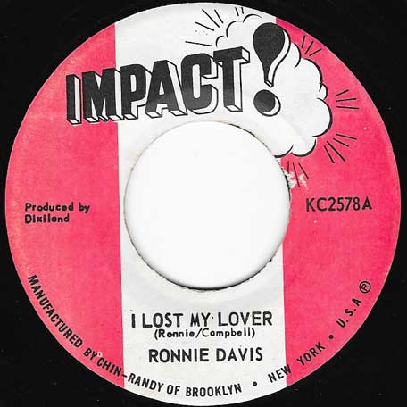 I Lost My Lover / Chapter Two Dub - Ronnie Davis