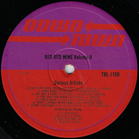 Red Red Wine Volume Two - Various..Dandy..Gene Rondo..The Israelites..Desmond Riley