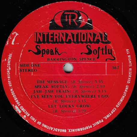 Speak Softly - Barrington Spence