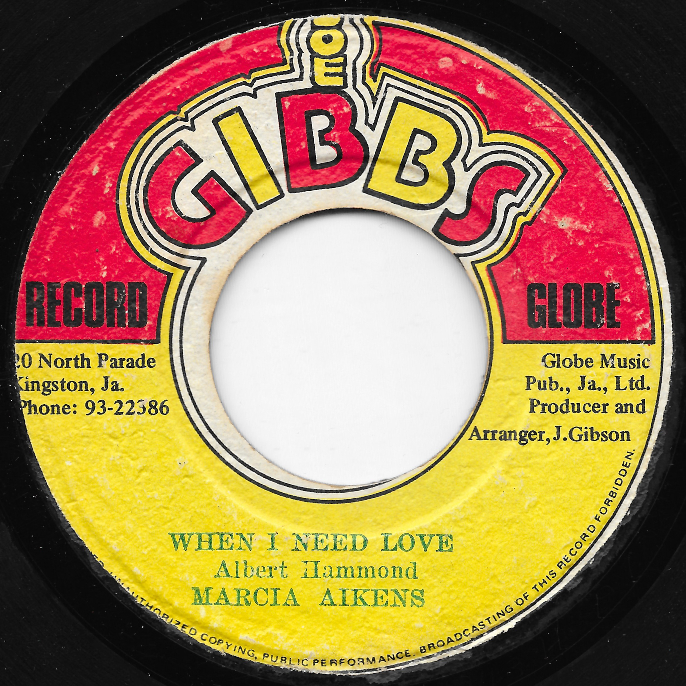 When I Need Love / I Need Dub - Marcia Aitken / Mighty Two