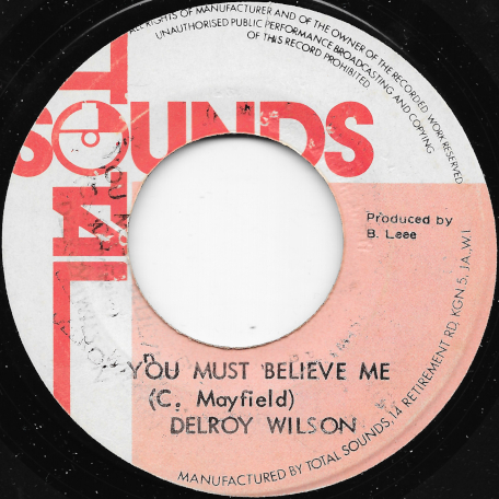 You Must Believe Me / A Believing Ver - Delroy Wilson / The Agrovators