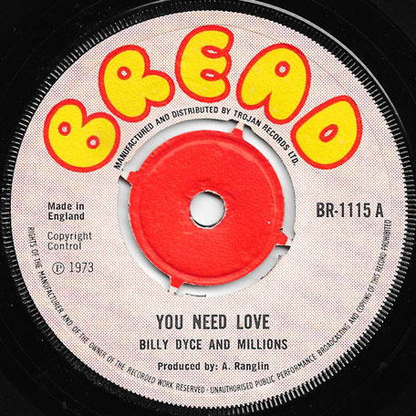 You Need Love / Love Dub - Billy Dyce And Millions