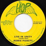 Live In Unity / Unity Dub - Romie Pickett aka Ronnie Davis / Sparkes And The Upsetters