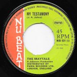 My Testimony / One Dollar Of Soul - The Maytals Actually The Ethiopians / JJ All Stars